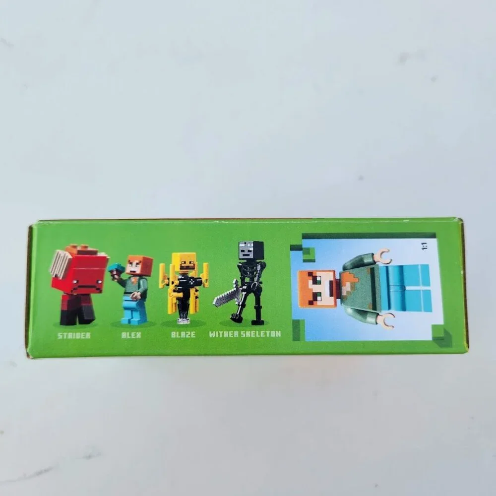 NEW 21266 LEGO Minecraft The Nether Lava Battle Toy Building Set Alex, Wither Sk